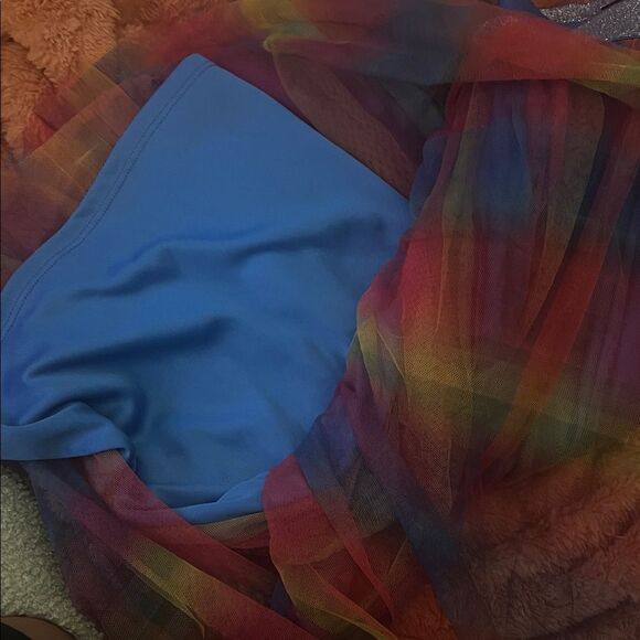 Multicolor Girls Tulle Skirt with under skirt - Picture 5 of 5